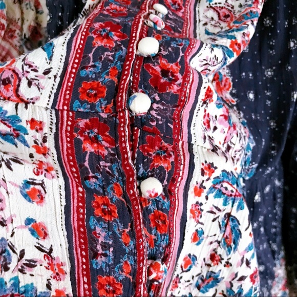 💙 BOHO TRIBAL PRINT DARK BLUE LOOSE DRESS! - Picture 12 of 13